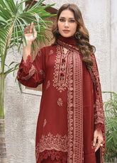 LSM Lakhany Printed Pashmina 3 Piece Unstitched Suit LSM25PP D-LG-RK-0082-A